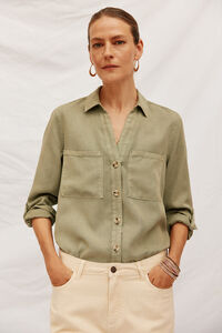 Cortefiel Camisa denim tencel