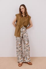 Cortefiel Pantalón fluido estampado Multicolor