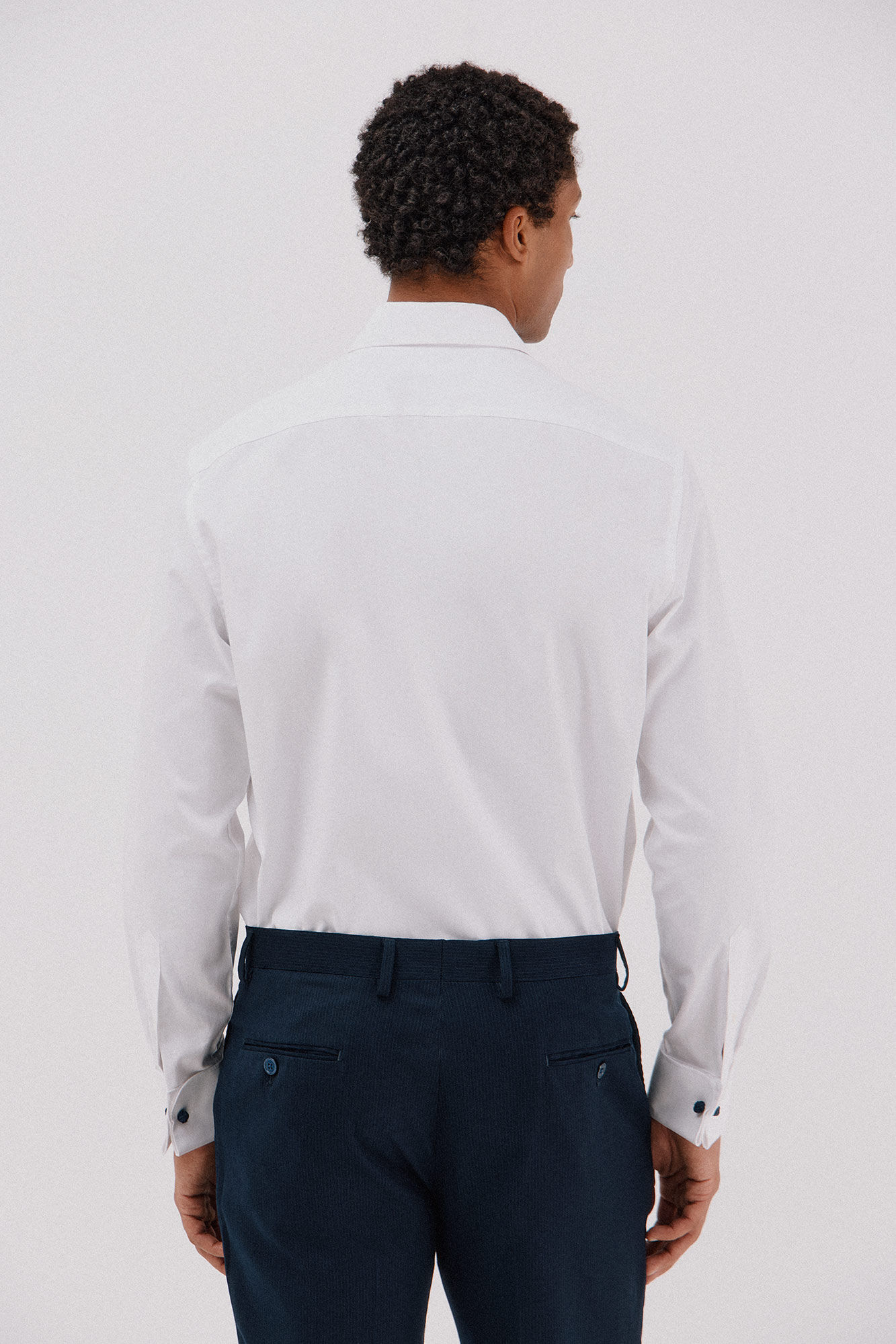 Cortefiel Camisa vestir rayas algod&oacute;n tencel Blanco