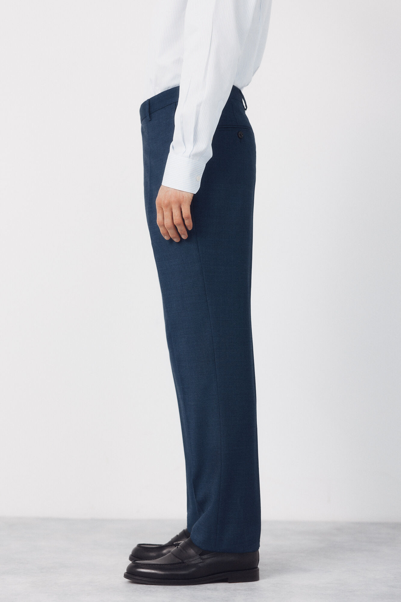 Cortefiel Pantal&oacute;n de traje ojo de perdiz COOLMAX&reg; Azul oscuro