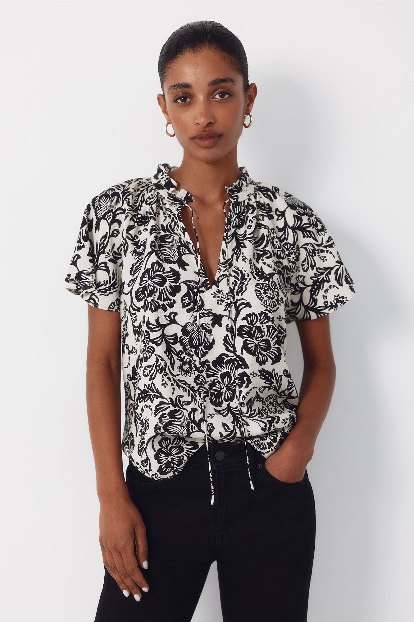 Cortefiel Blusa manga rangl&aacute;n
