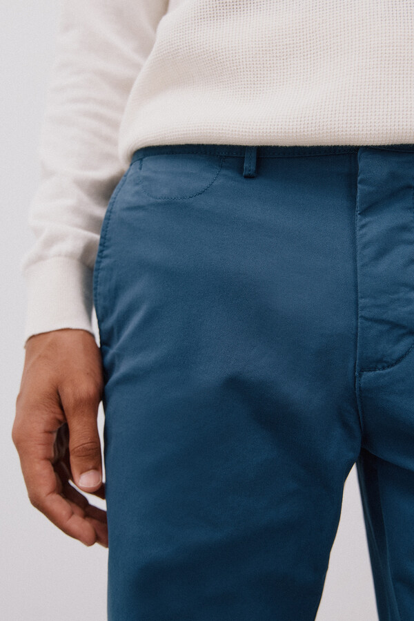 Cortefiel Bermudas chino Azul