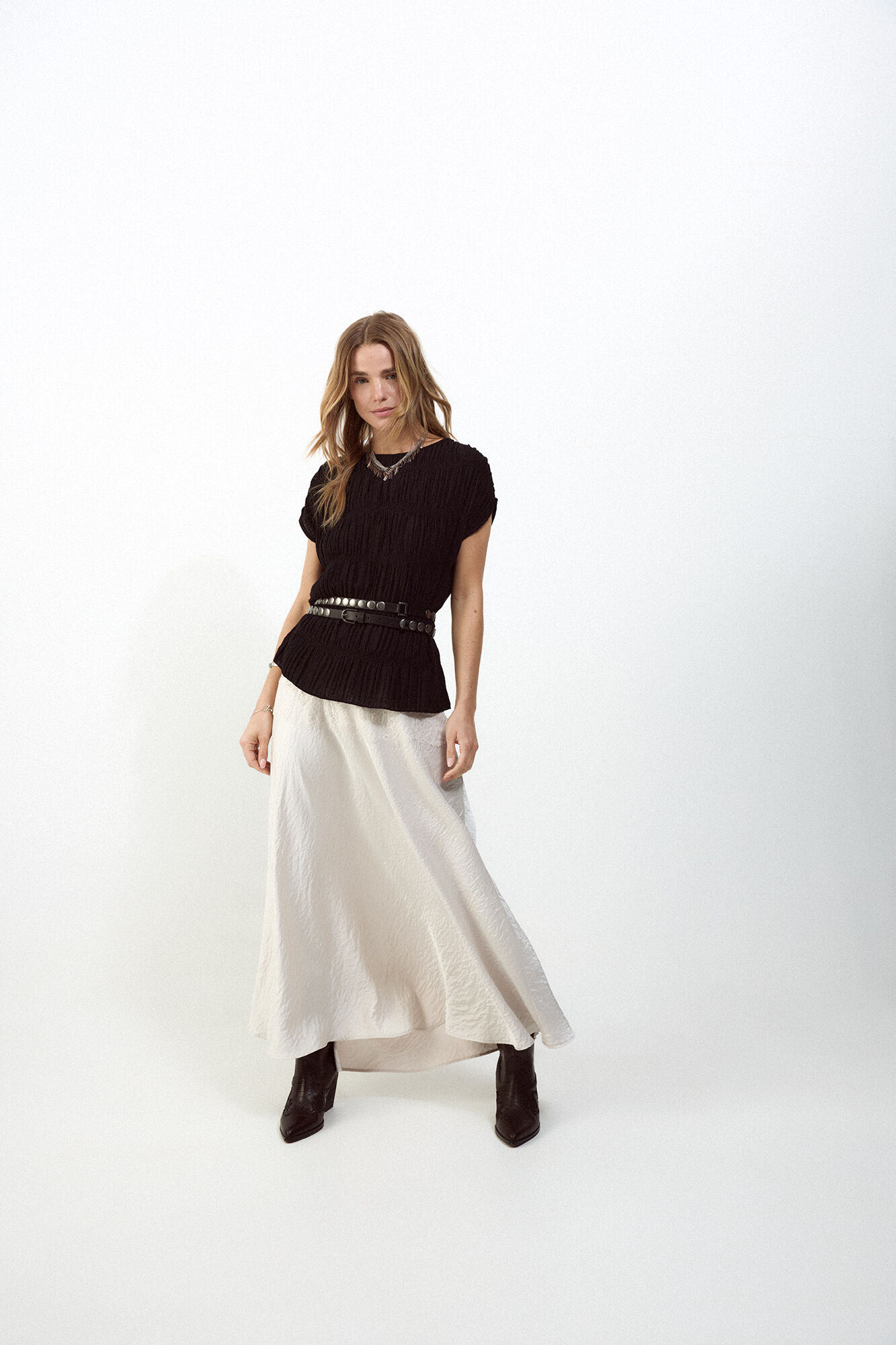 Slowlove Top vuelo Negro