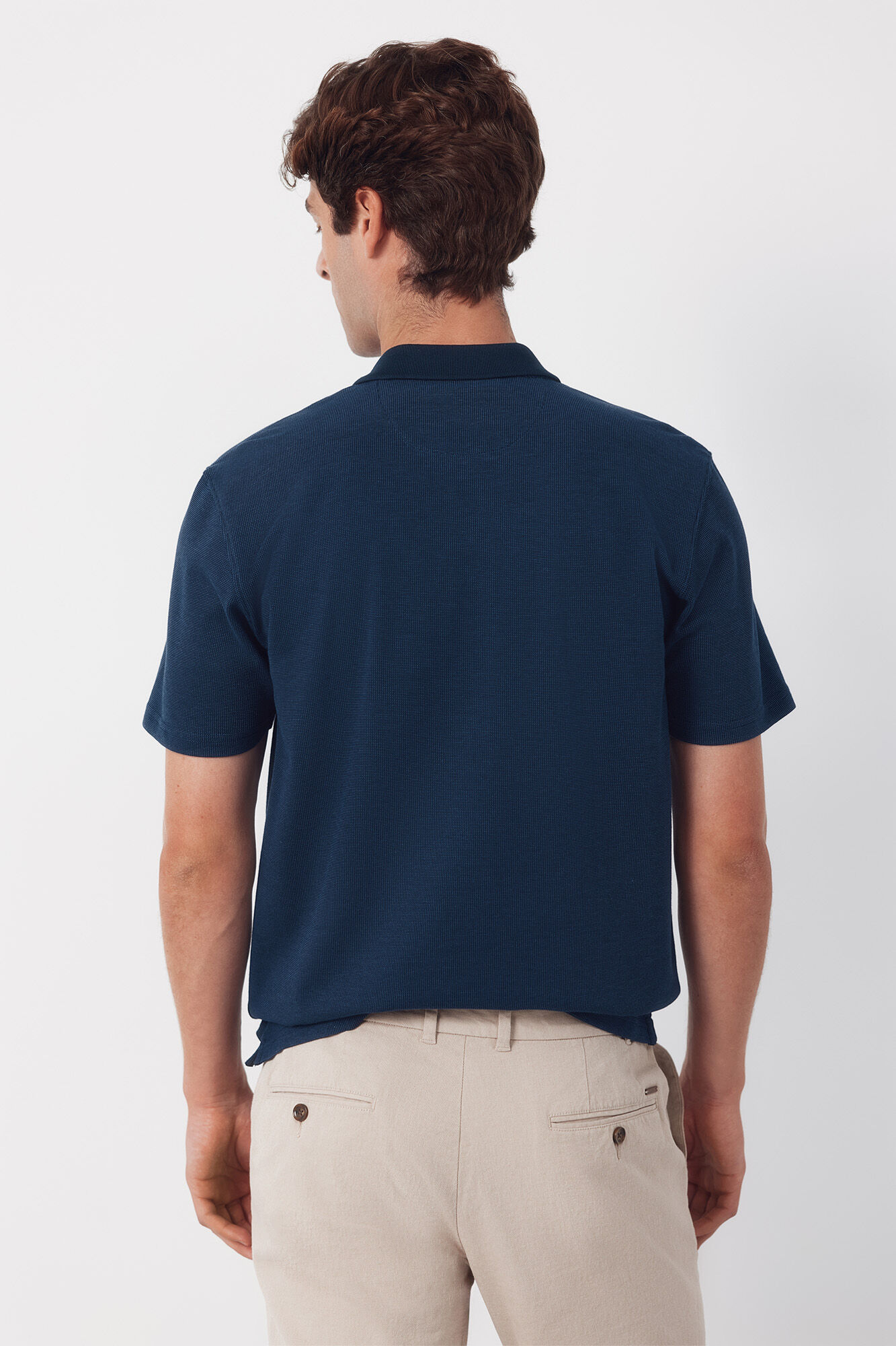 Cortefiel Polo textura Azul marino