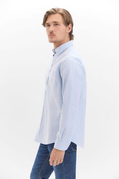 Cortefiel Camisa oxford liso Azul