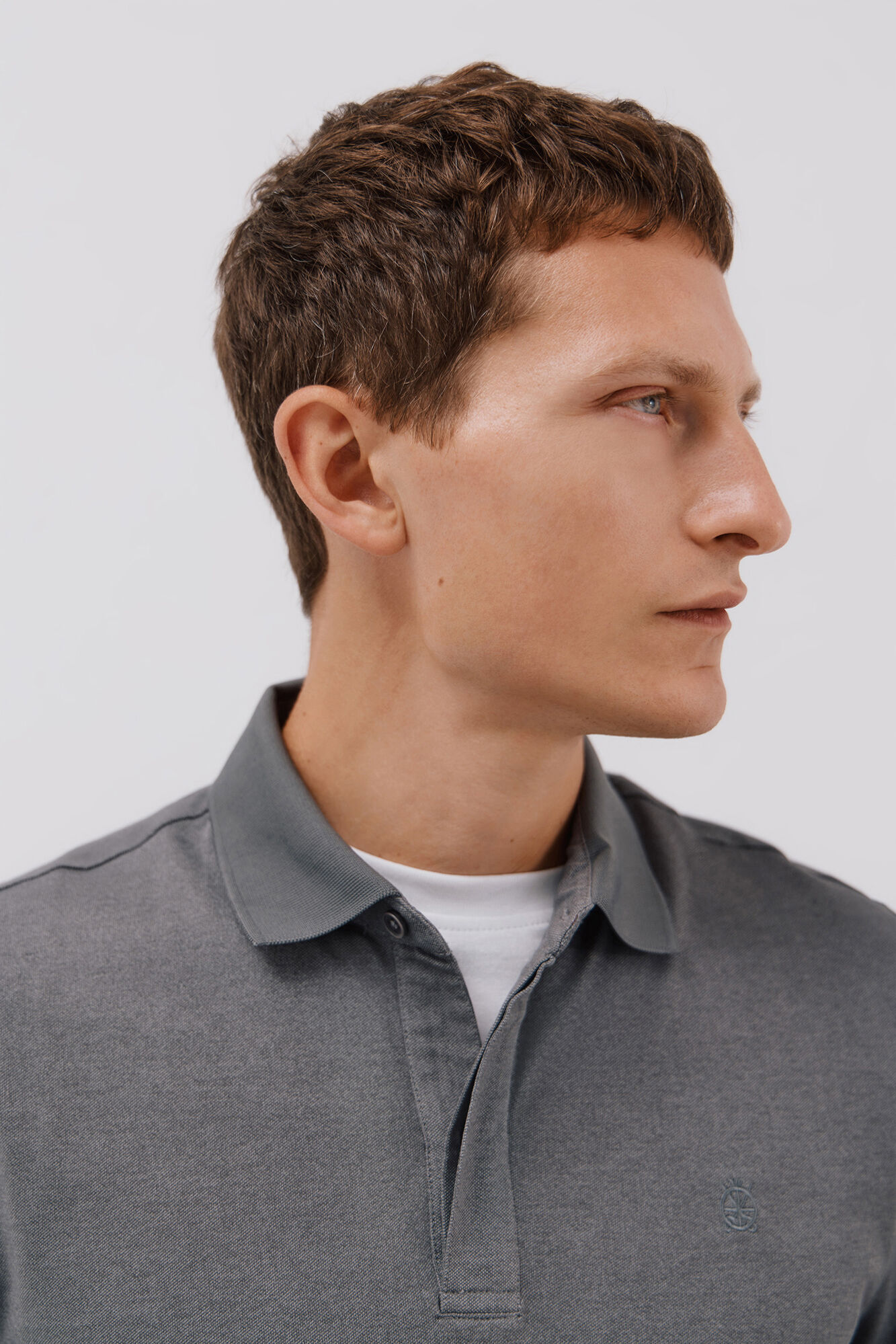 Cortefiel Polo regular fit Gris