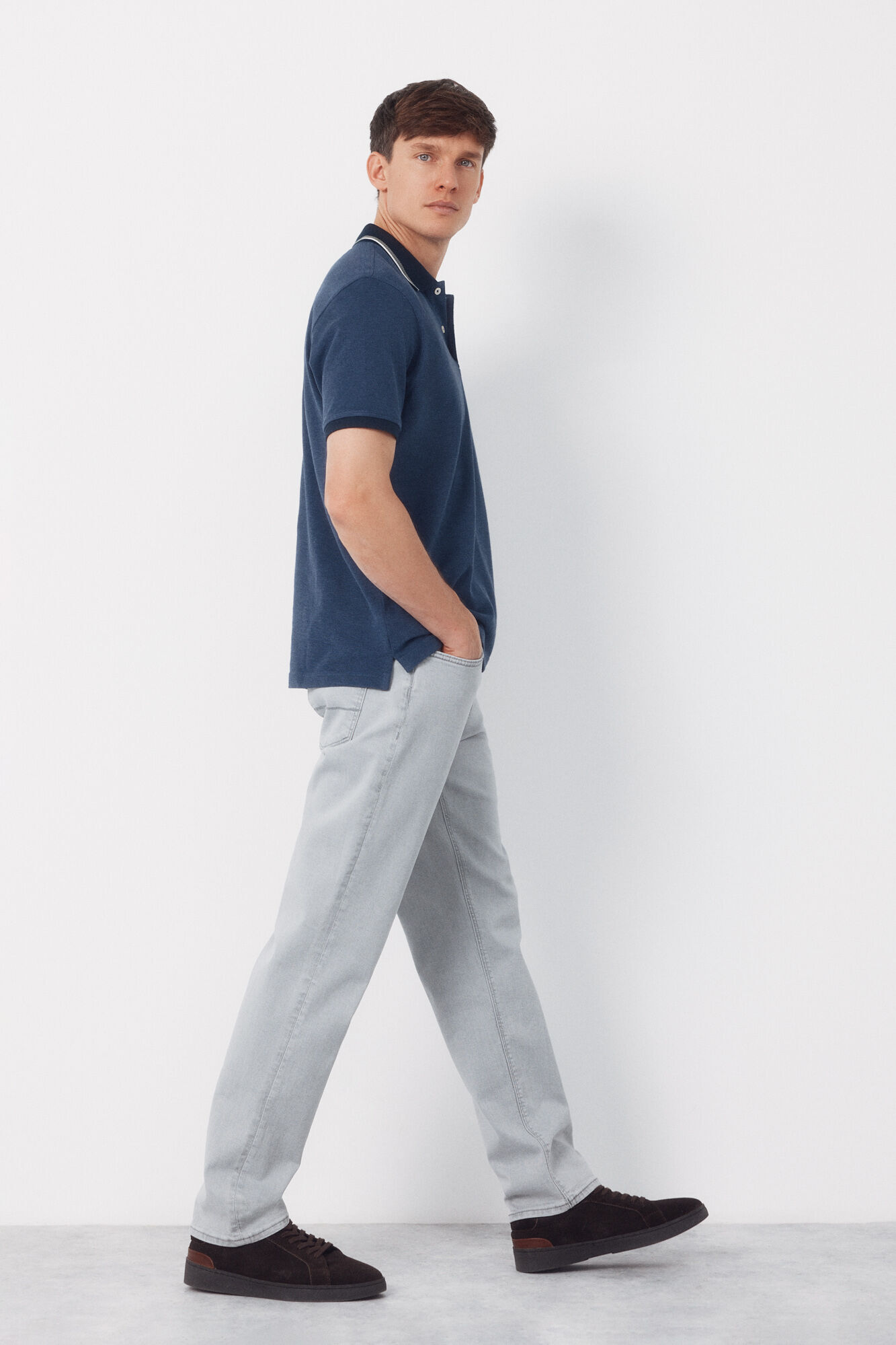 Cortefiel Pantal&oacute;n vaquero regular fit Gris