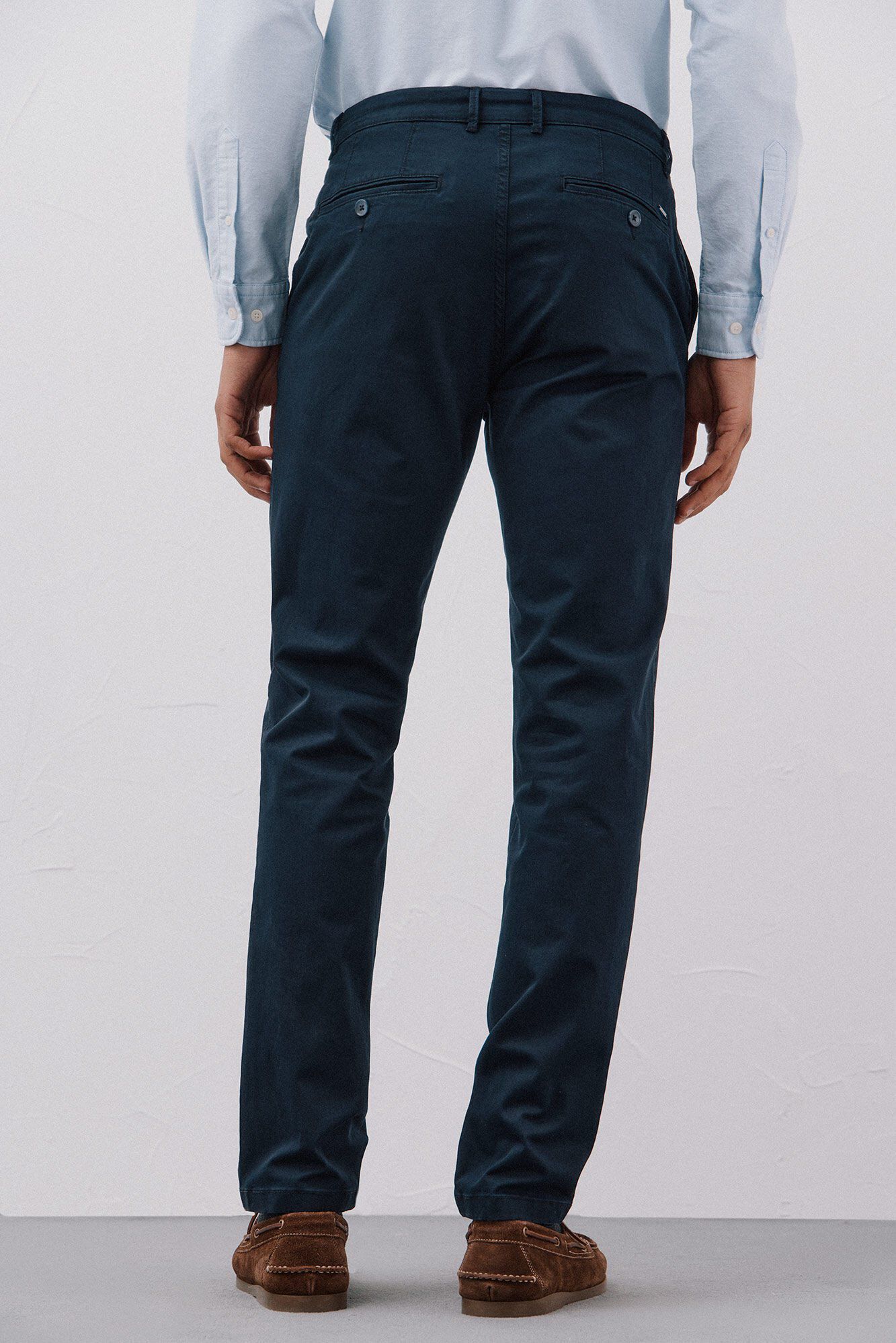 Cortefiel Pantal&oacute;n chino ligero slim fit Azul marino