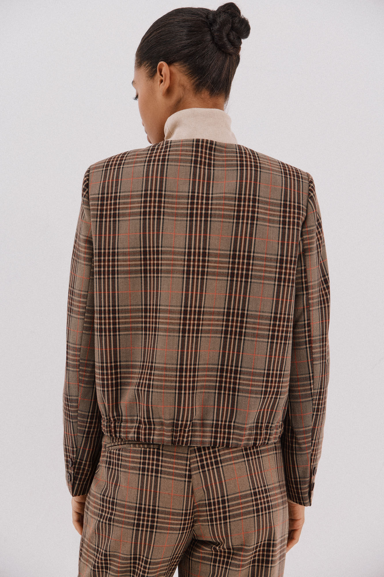 Cortefiel Chaqueta a cuadros Arena