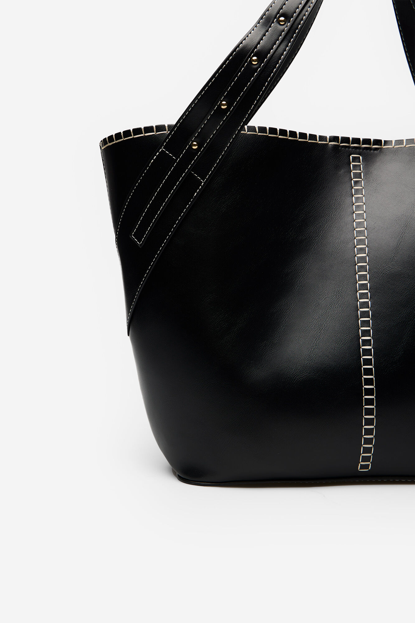 Cortefiel Capazo pespuntes Negro