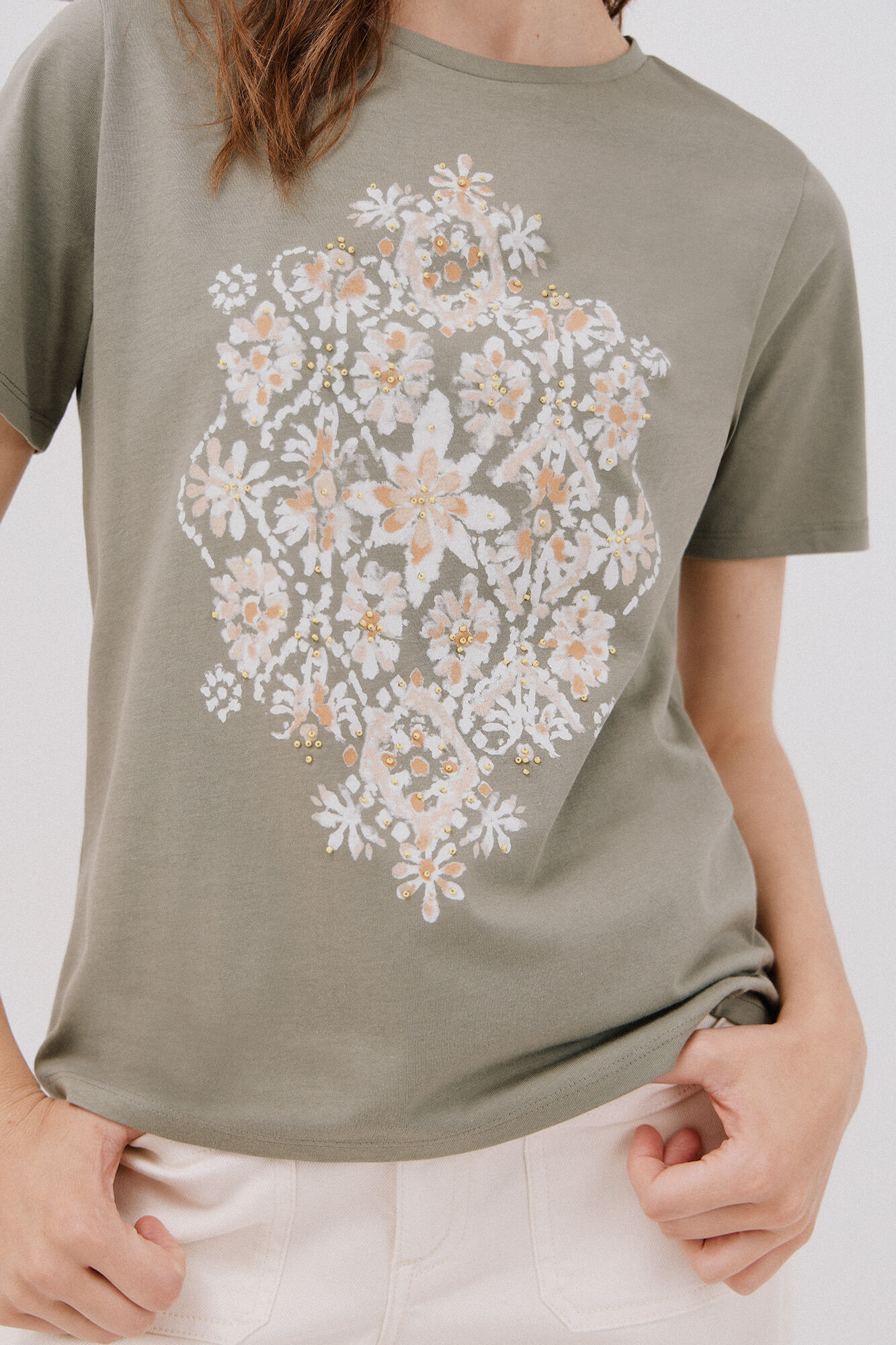 Cortefiel Playera estampado posicional