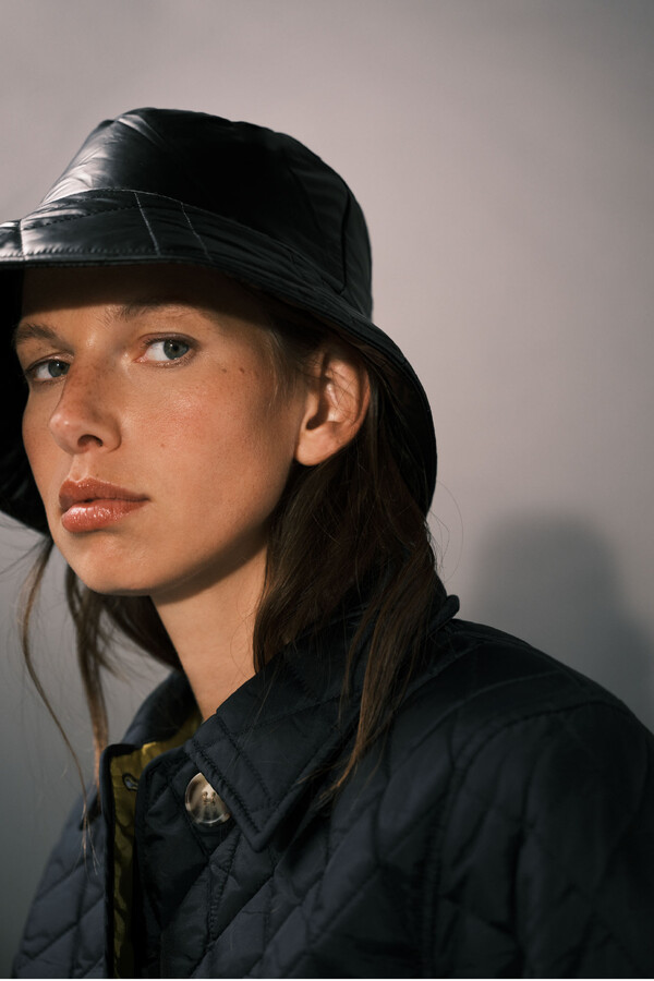 Cortefiel Anorak acolchado botones Azul marino