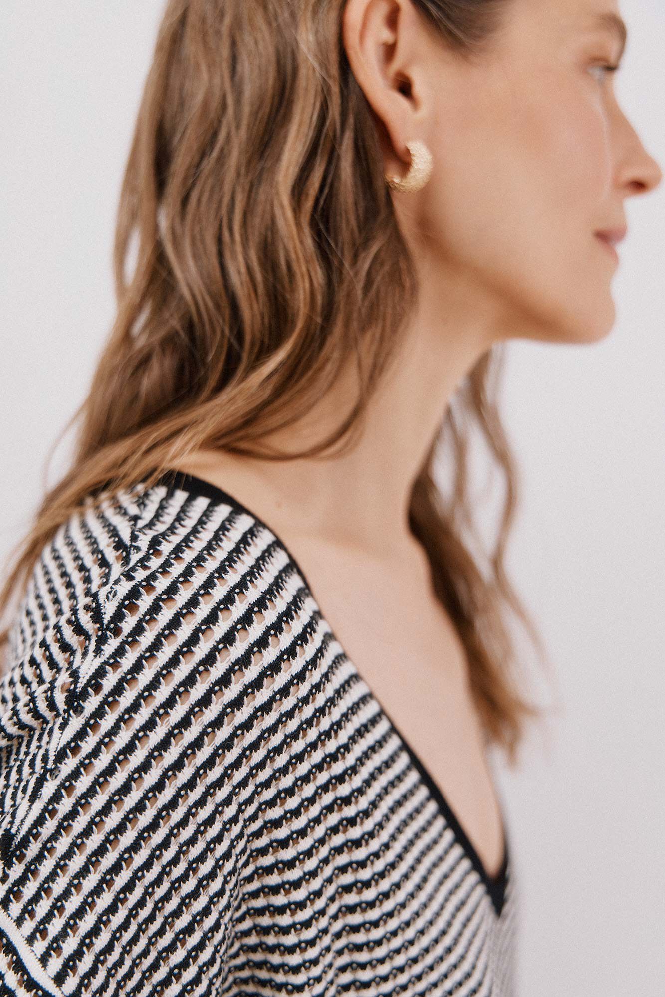 Cortefiel Su&eacute;ter de jacquard geom&eacute;trico Negro