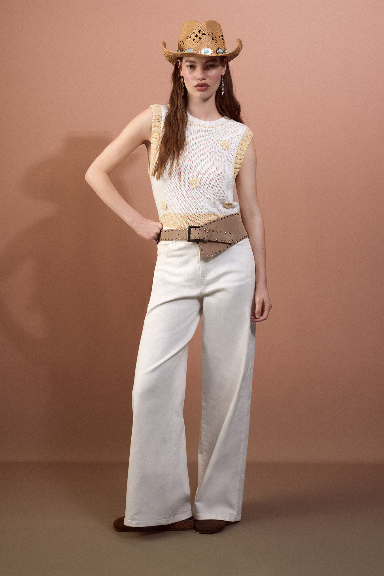 Slowlove Jeans Wide Leg Blanco