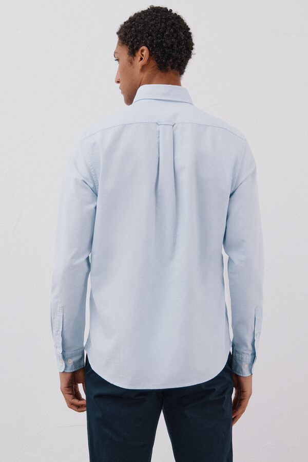 Cortefiel Camisa oxford lisa Azul