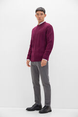 Cortefiel Pantalón chino estampado slim fit Gris