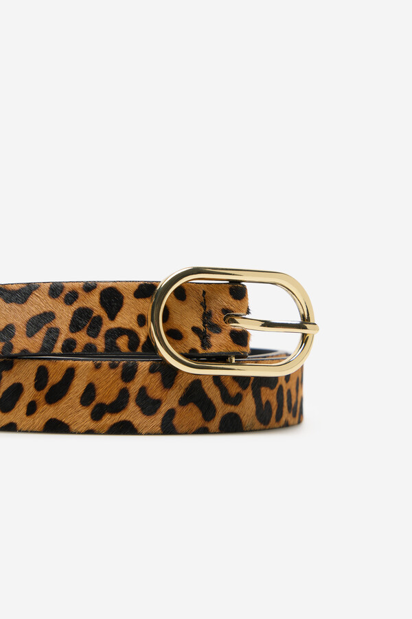 Cortefiel Classic pu belt Estampado marrón