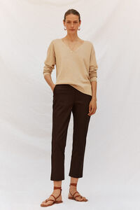 Cortefiel Pantal&oacute;n recto con el&aacute;stico en la espalda