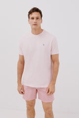 Cortefiel Playera básica piqué Rosa