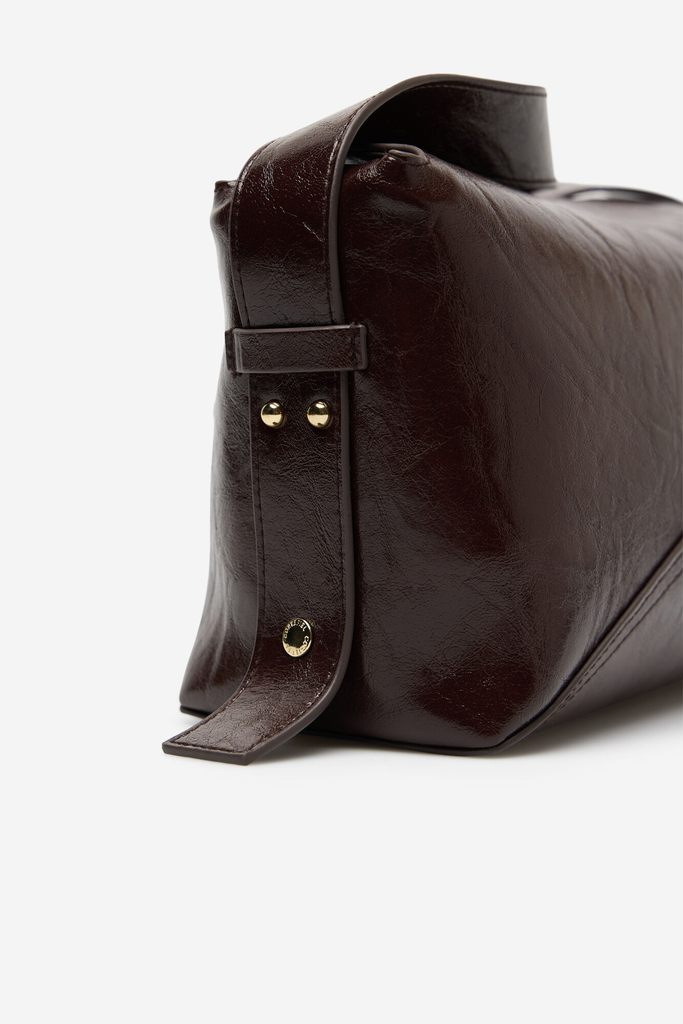 Cortefiel Bolsa de hombro con cortes Granate