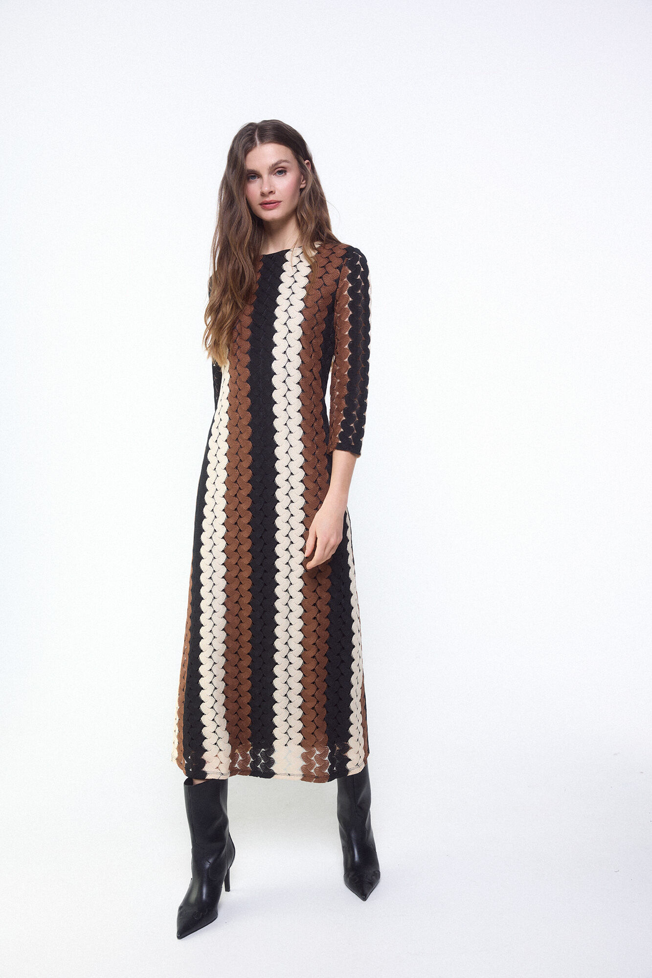 Slowlove Vestido de estructura multicolor Multicolor