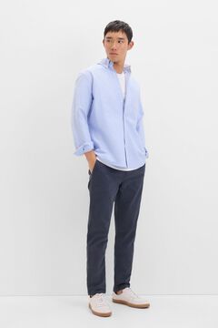 Cortefiel Camisa oxford liso Azul oscuro