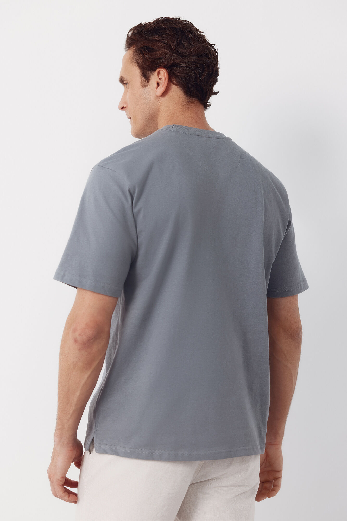Cortefiel Camiseta b&aacute;sica Gris