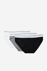 Cortefiel Pack 3 slip tejido Negro