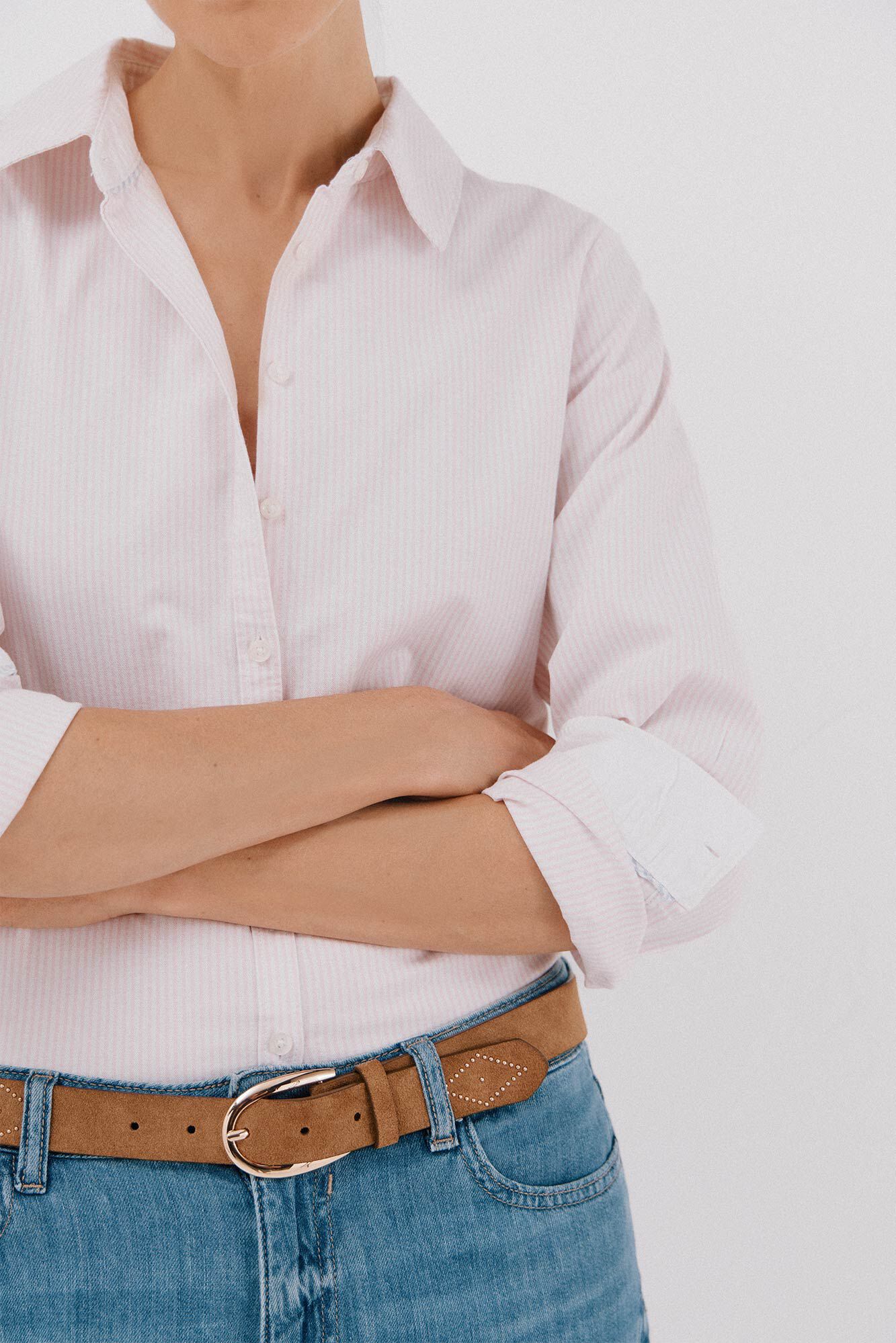 Cortefiel Camisa oxford  Rosa