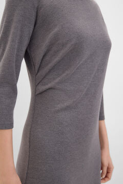 Cortefiel Vestido con frunces Gris