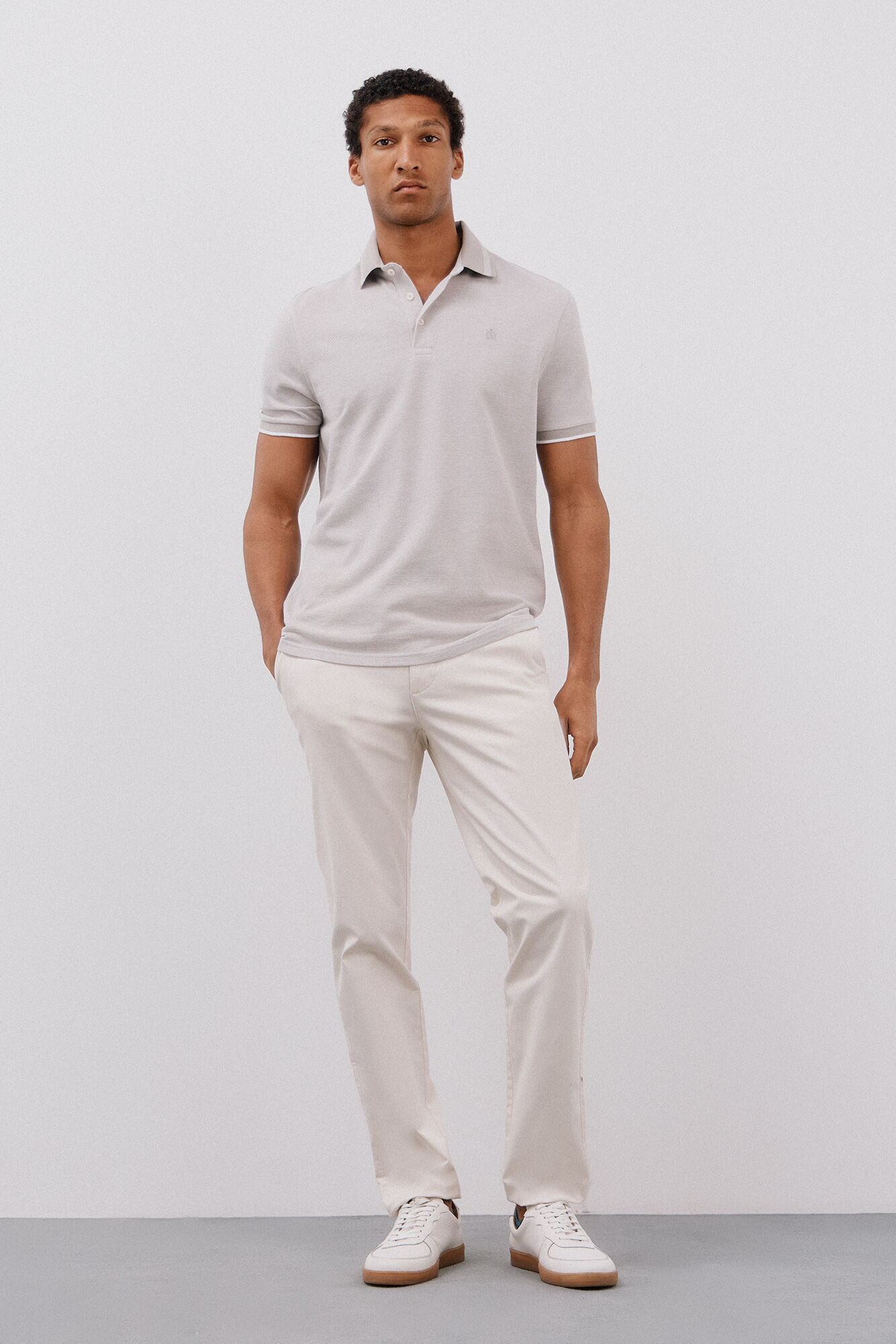 Cortefiel Polo oxford Gris