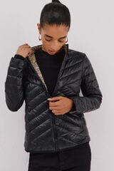 Cortefiel Chamarra reversible plumas Negro