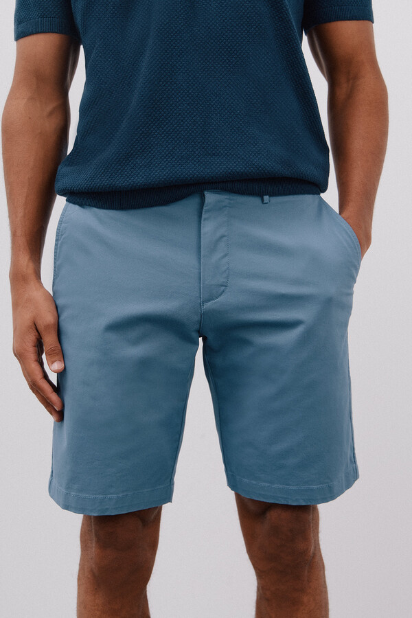Cortefiel Bermudas chino Azul
