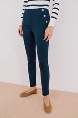 Cortefiel Legging de mujer de tejido Azul marino