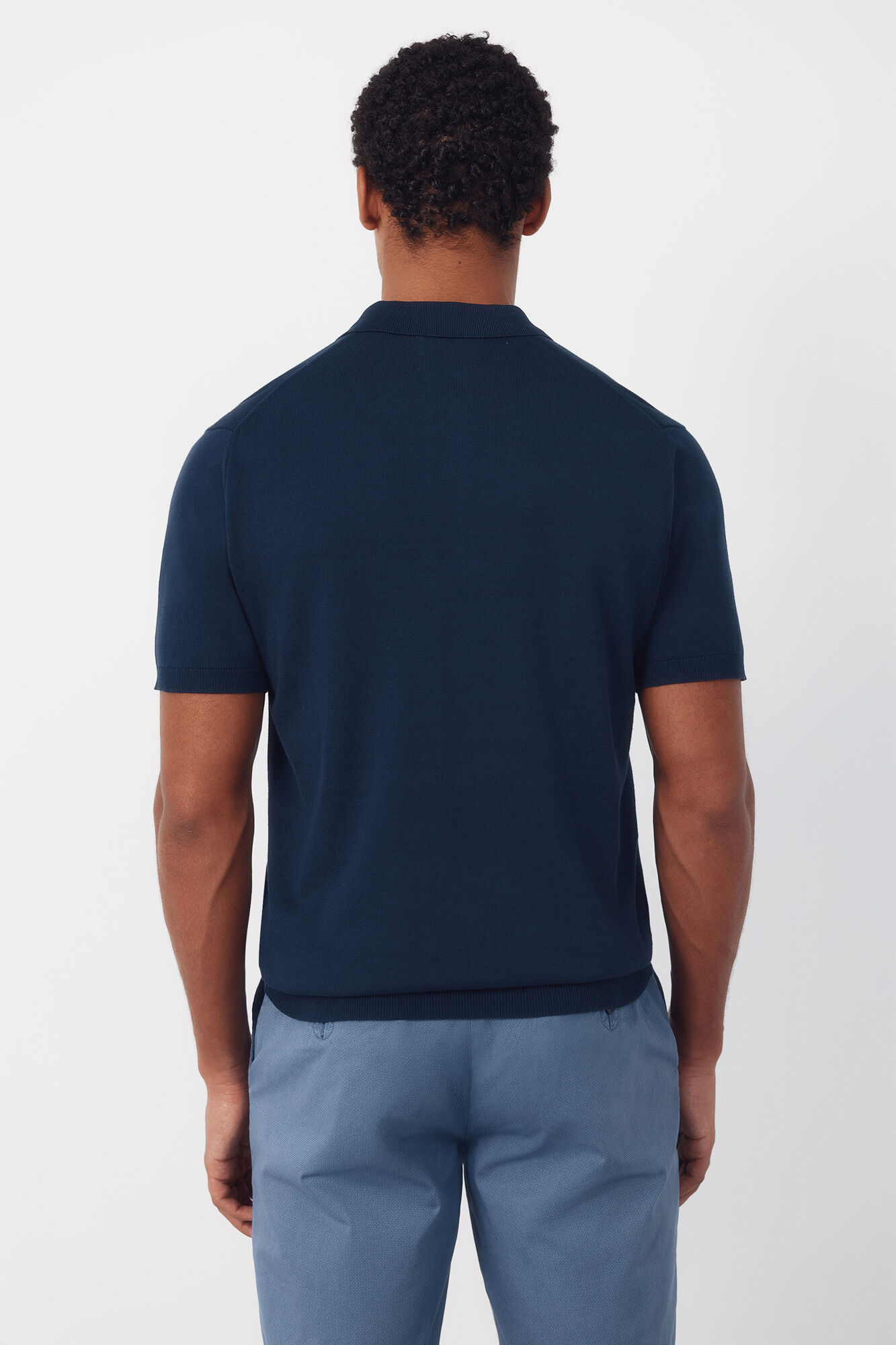 Cortefiel Jersey polo b&aacute;sico manga corta Azul marino
