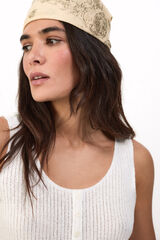 Slowlove Top tirantes botones Blanco