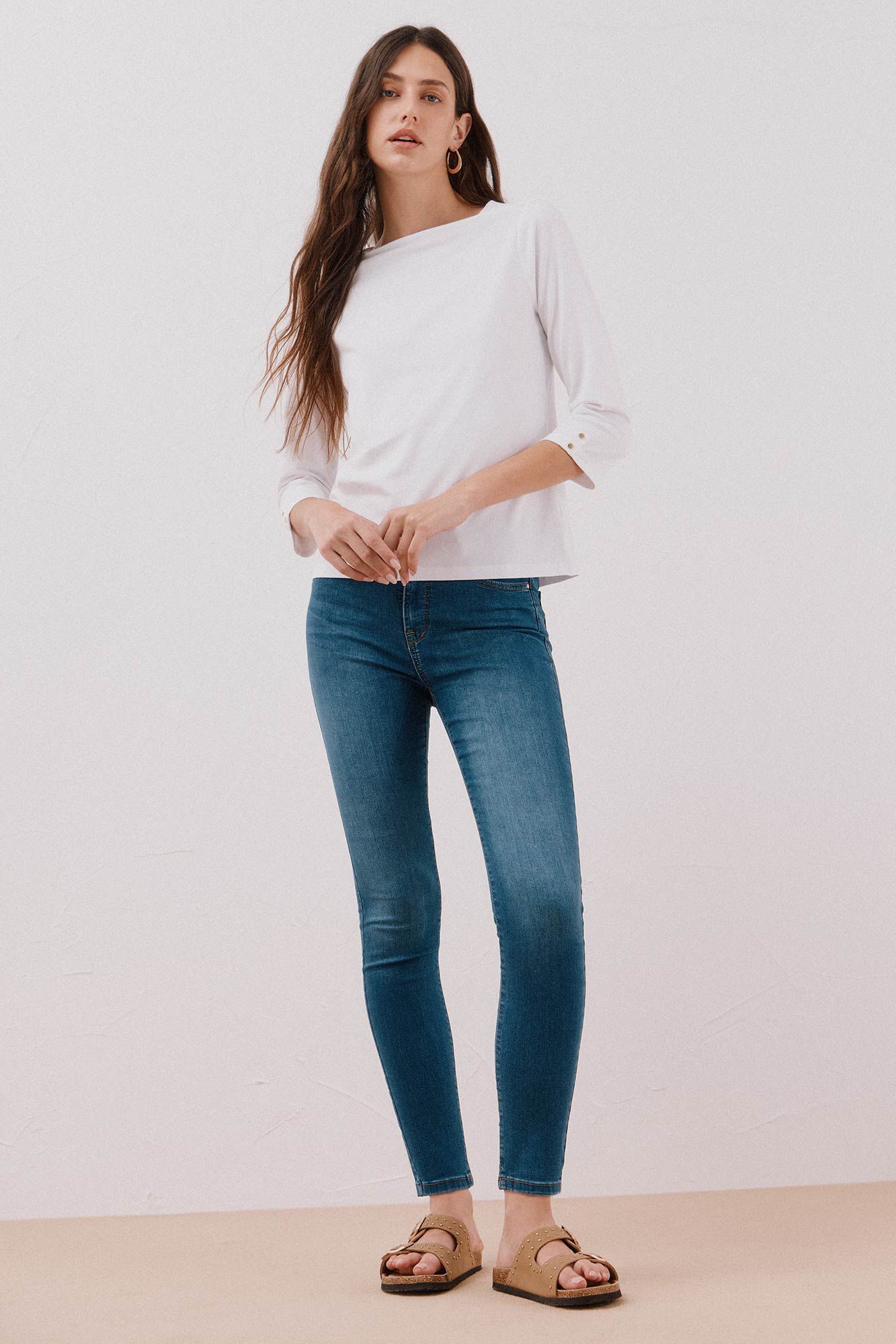 Cortefiel Playera b&aacute;sica barco Blanco