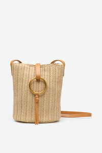 Cortefiel Bandolera de rafia con argolla