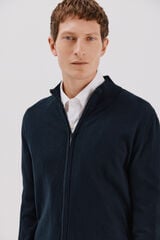 Cortefiel C&aacute;rdigan de algod&oacute;n con cashmere Azul marino