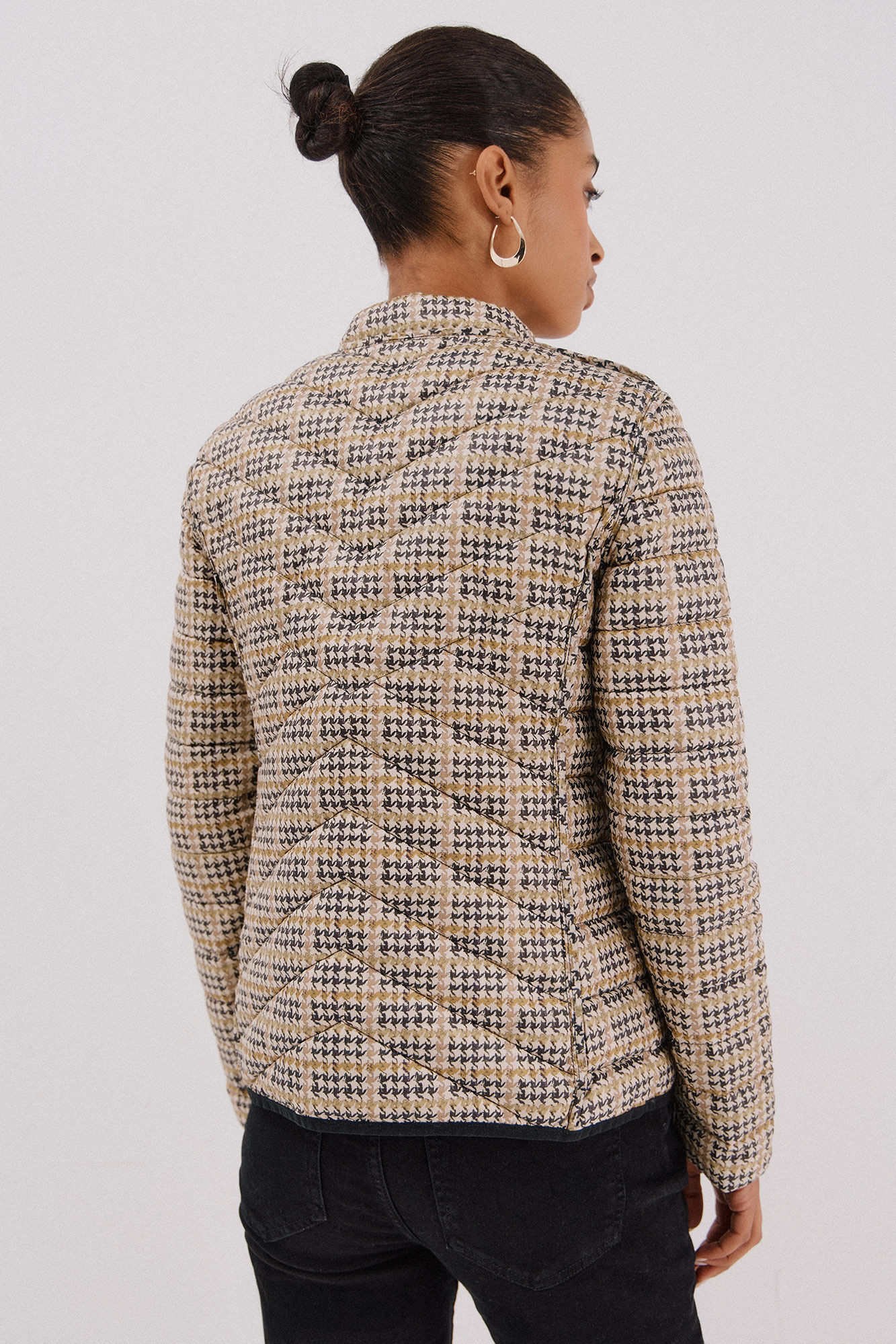 Cortefiel Chamarra reversible plumas Negro