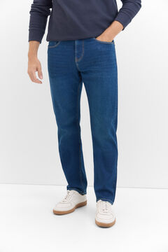 Cortefiel Pantalón vaquero regular fit dynamic Azul