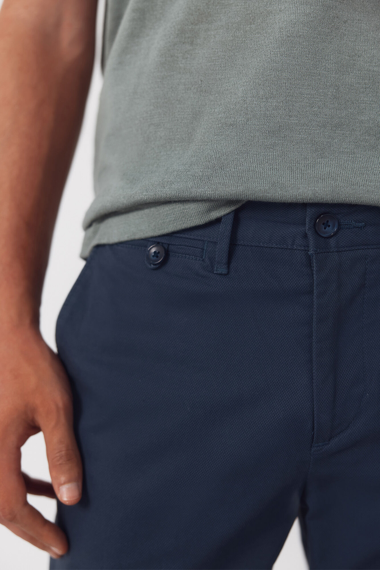 Cortefiel Pantal&oacute;n chino print slim Azul