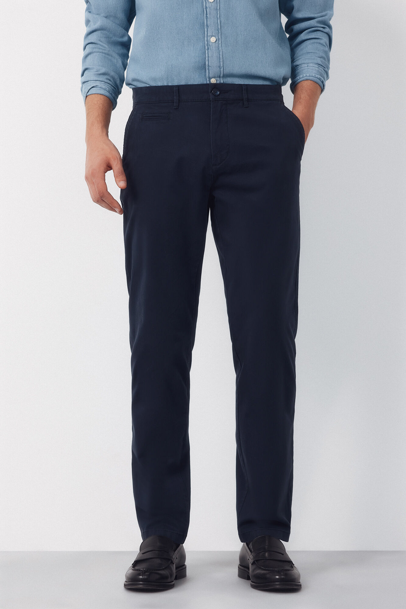 Cortefiel Pantal&oacute;n chino slim fit Azul marino