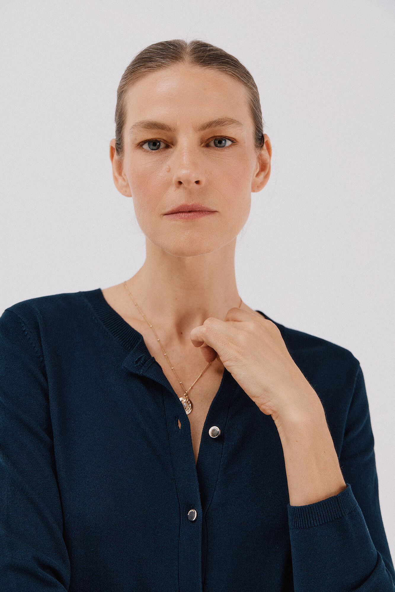 Cortefiel Su&eacute;ter de tejido fino Azul marino