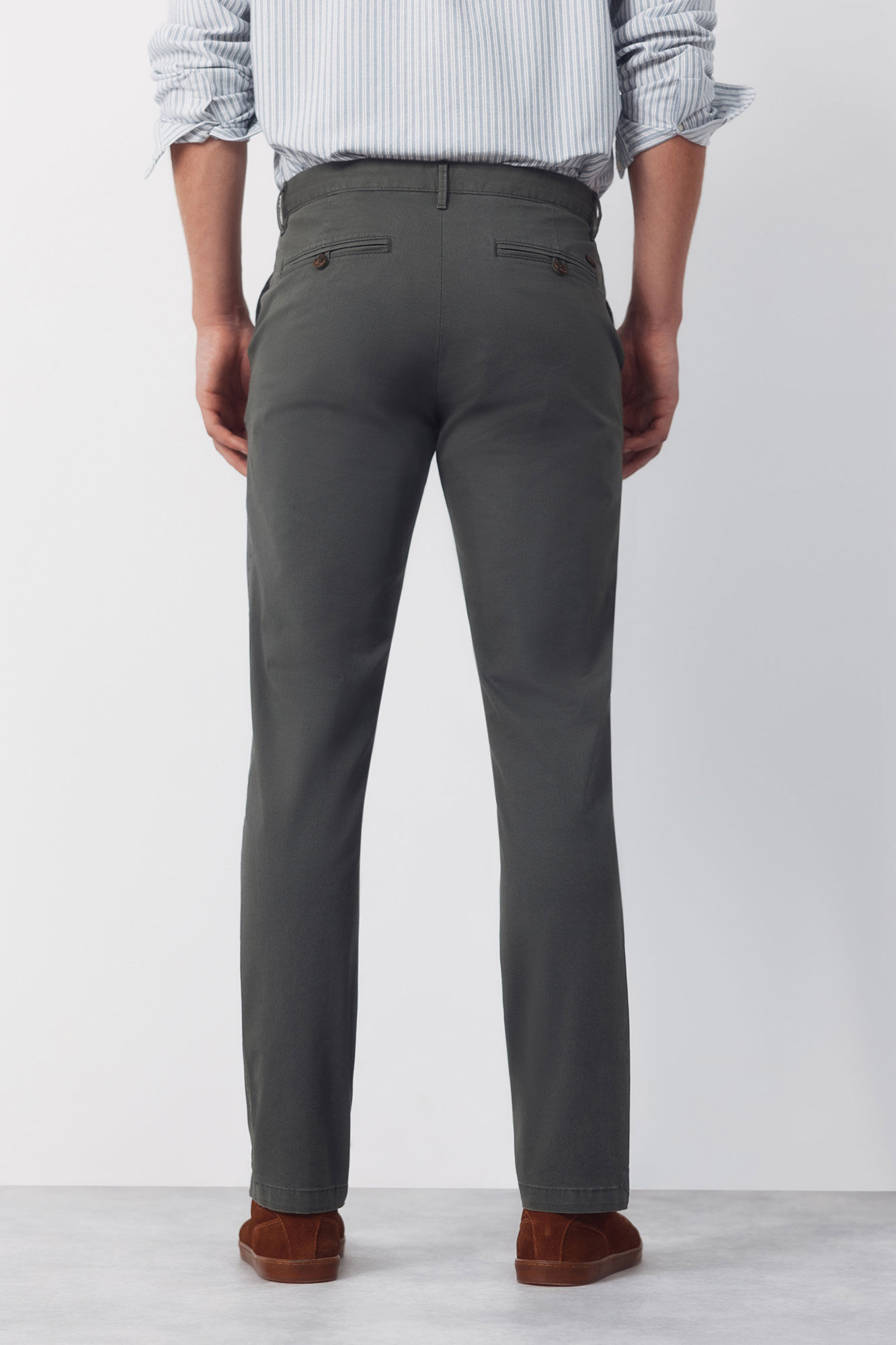 Cortefiel Pantal&oacute;n chino print slim Kaki