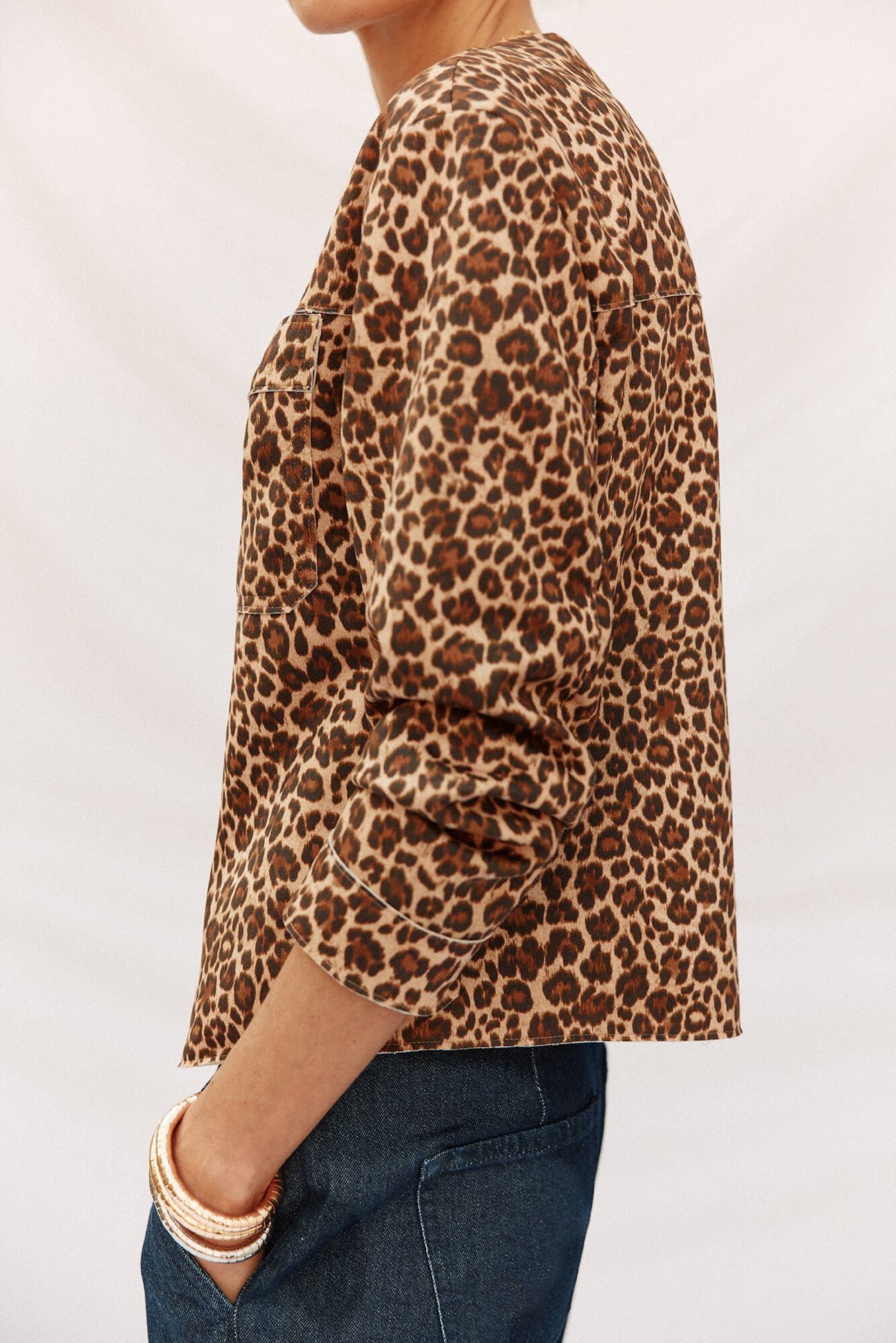 Cortefiel Chamarra efecto piel Multicolor