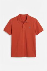 Cortefiel Polo b&aacute;sico piqu&eacute; Naranja