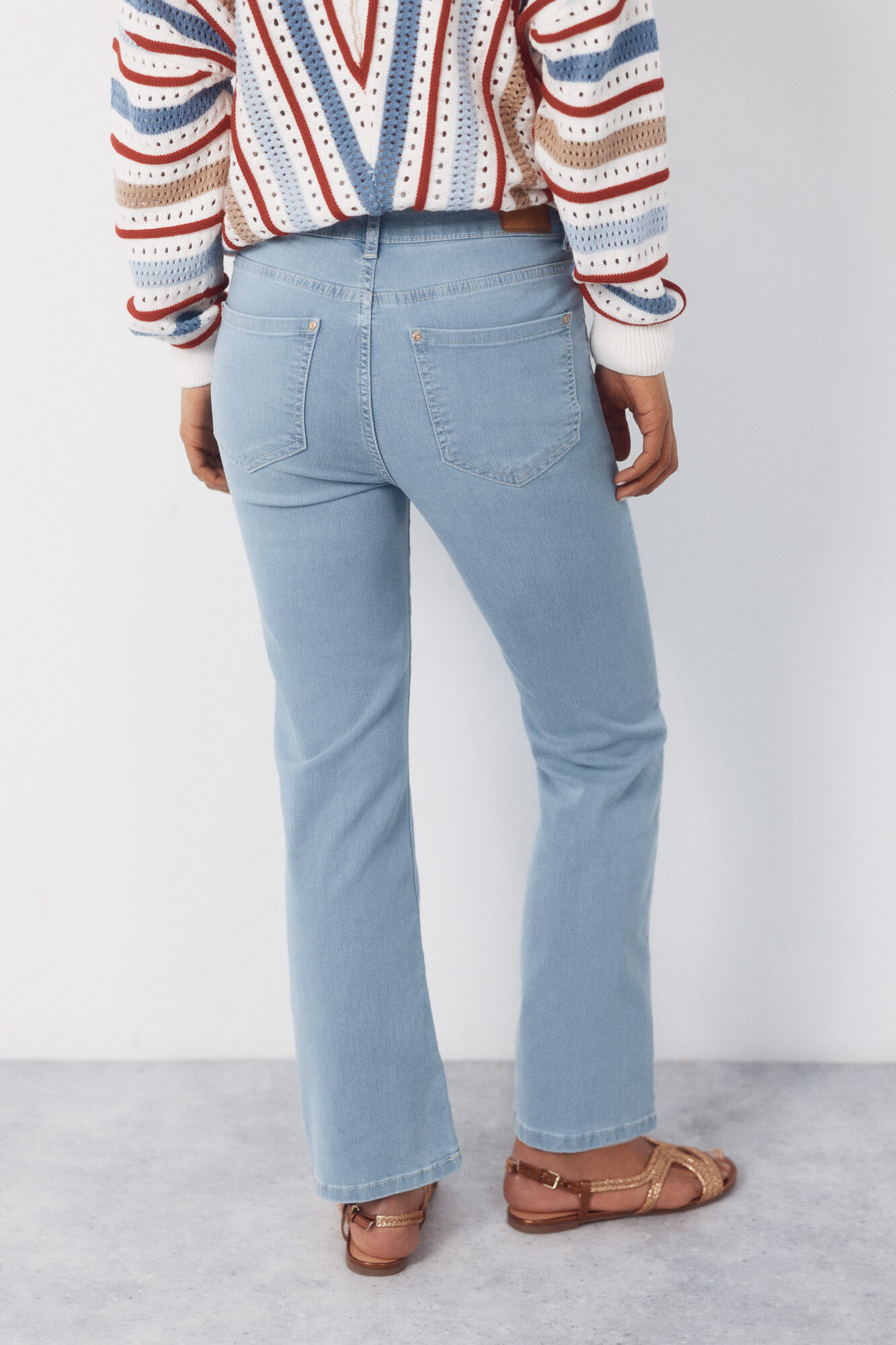 Cortefiel Jeans sensational campana crop Azul oscuro