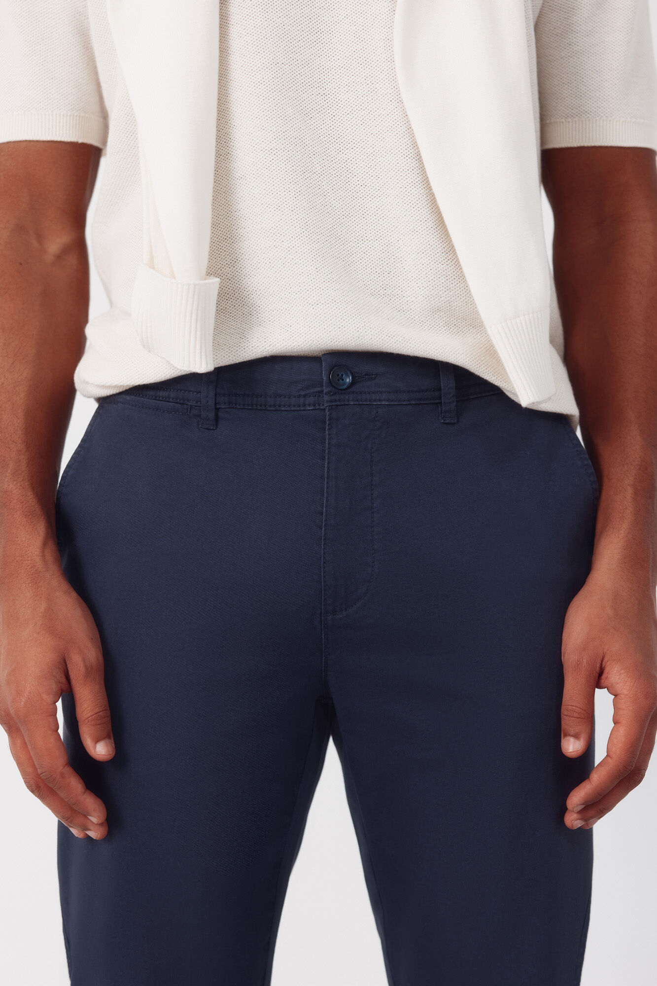 Cortefiel Pantal&oacute;n chino regular fit Azul marino