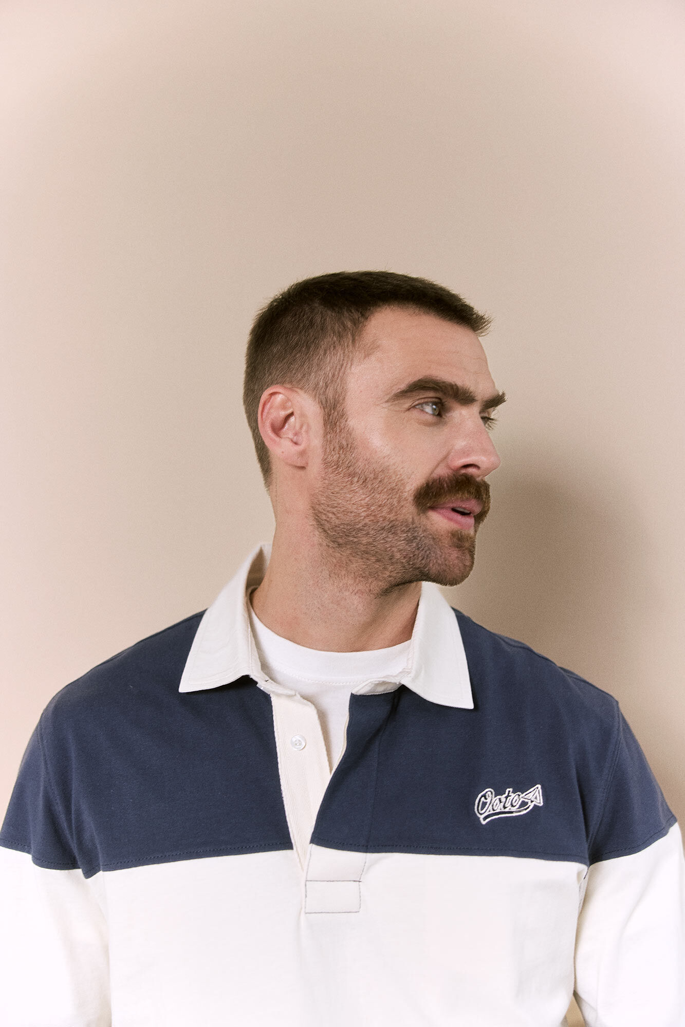 OOTO Polo rugby manga larga Azul
